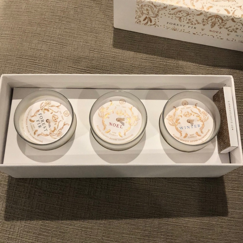 Soy candle votive trio